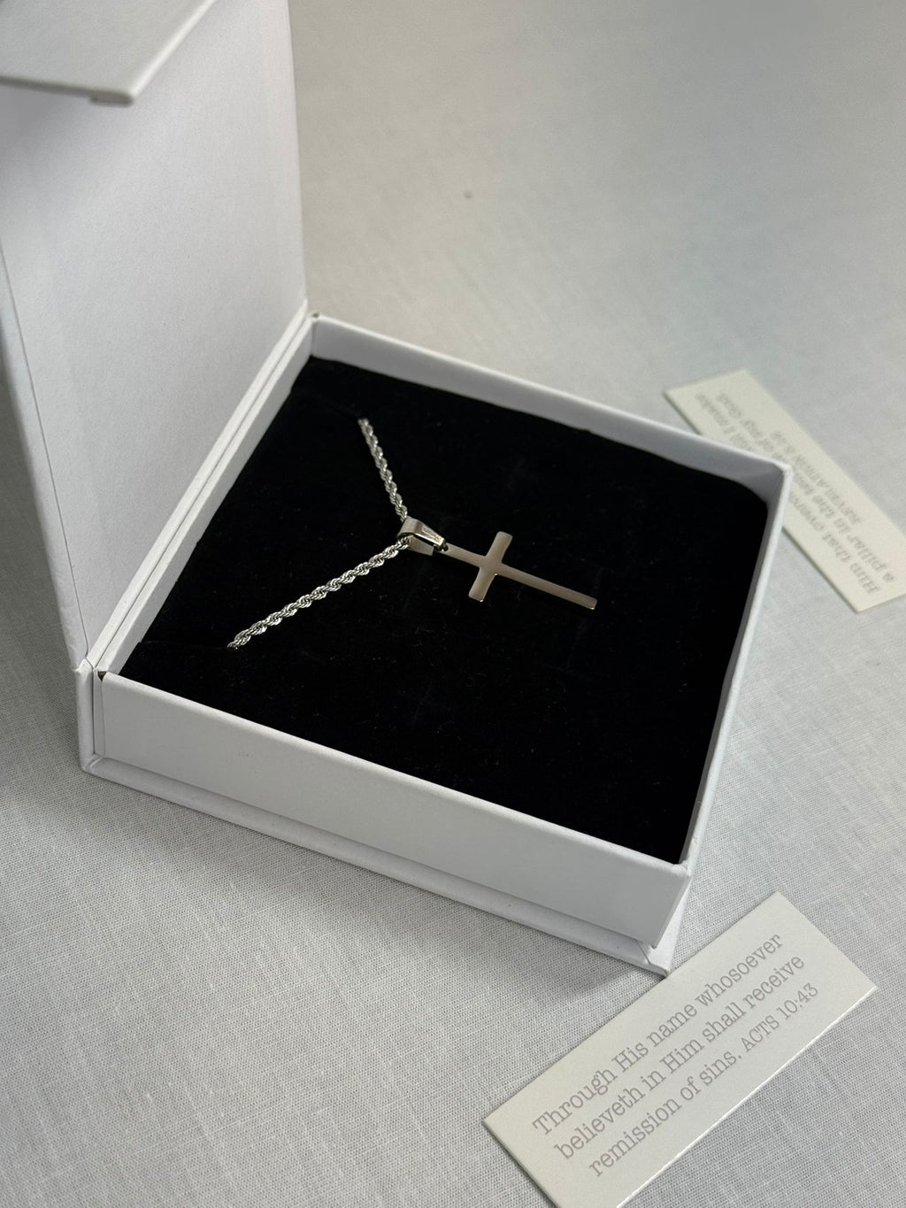 Men’s Stainless Steel Twist Cross Necklaces.