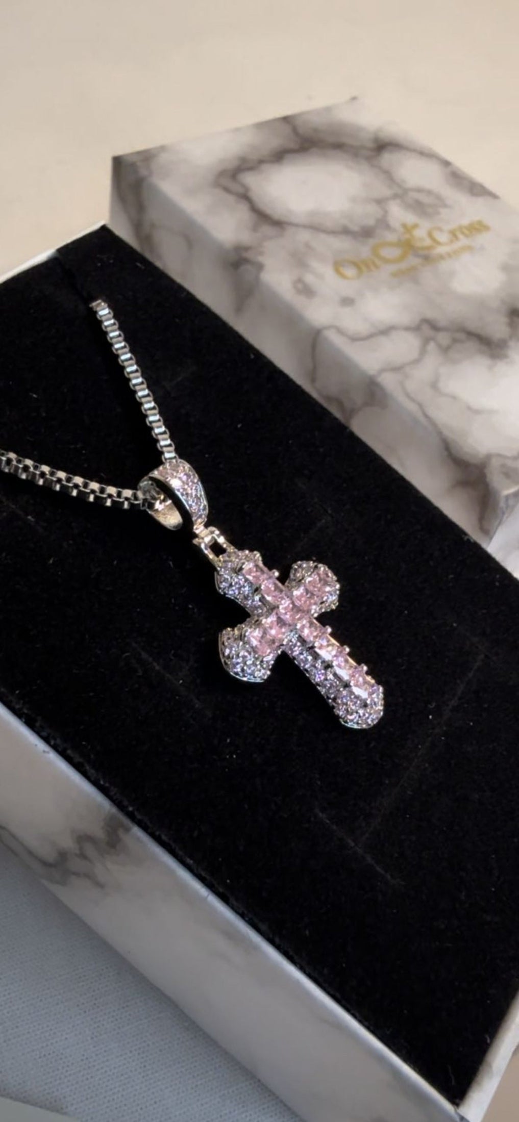 The Rose Quartz Cross Pendant