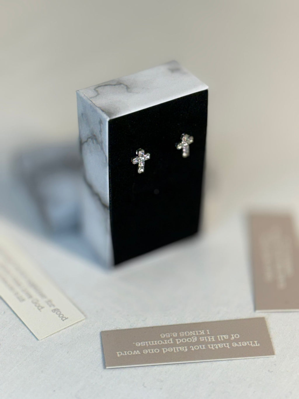 SparkleStone Cross Studs
