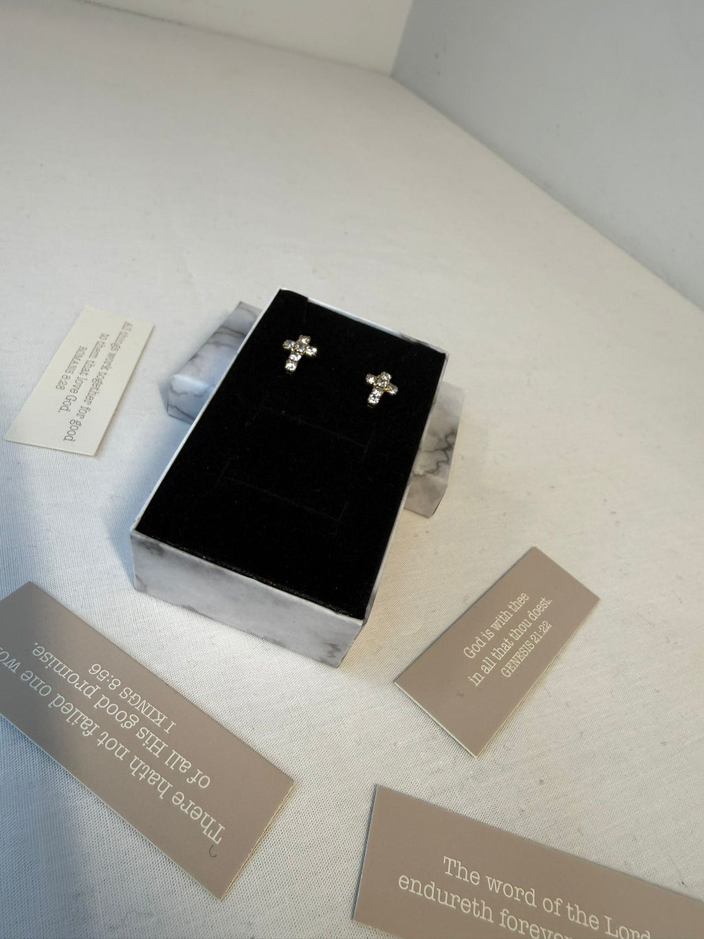SparkleStone Cross Studs