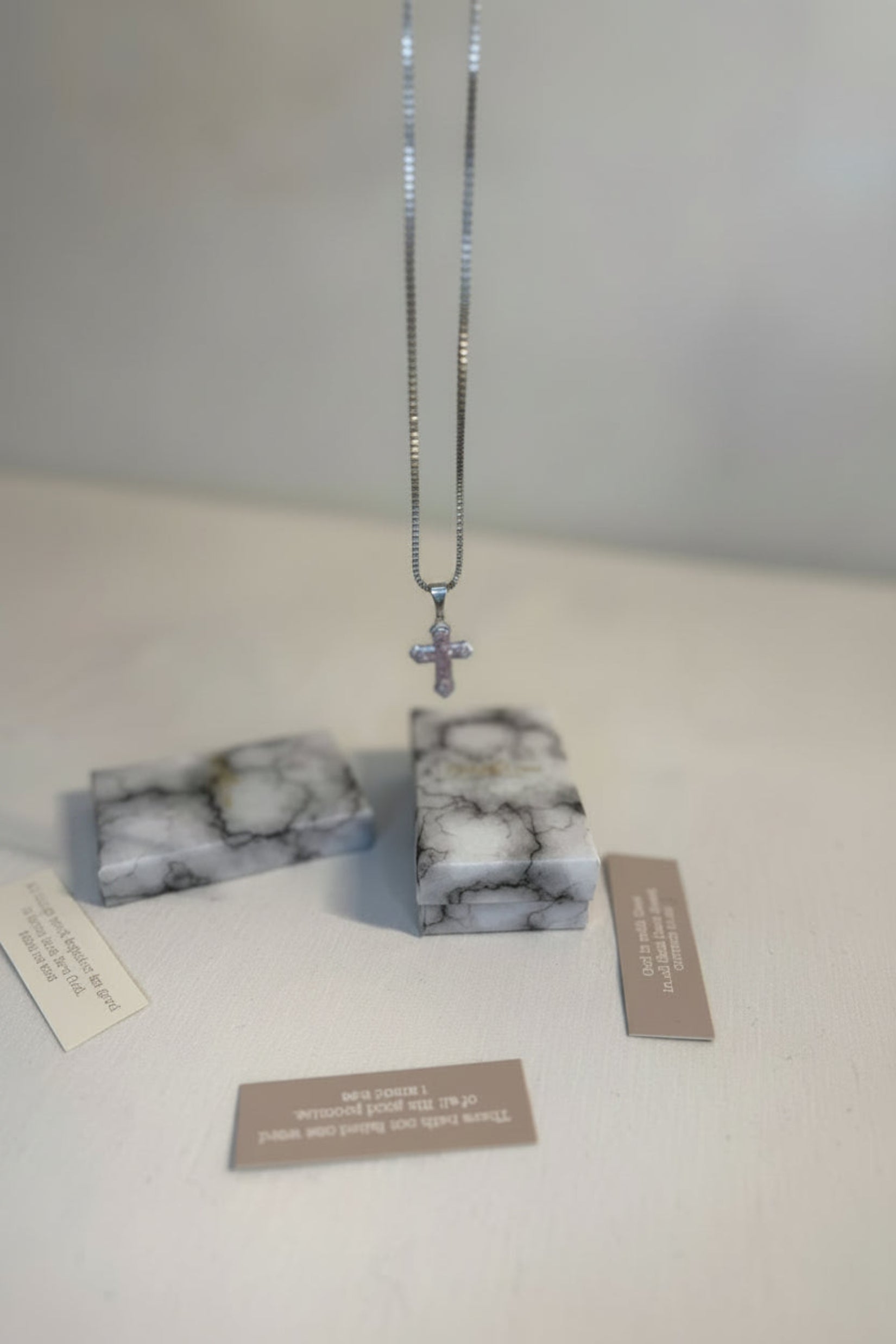 The Rose Quartz Cross Pendant